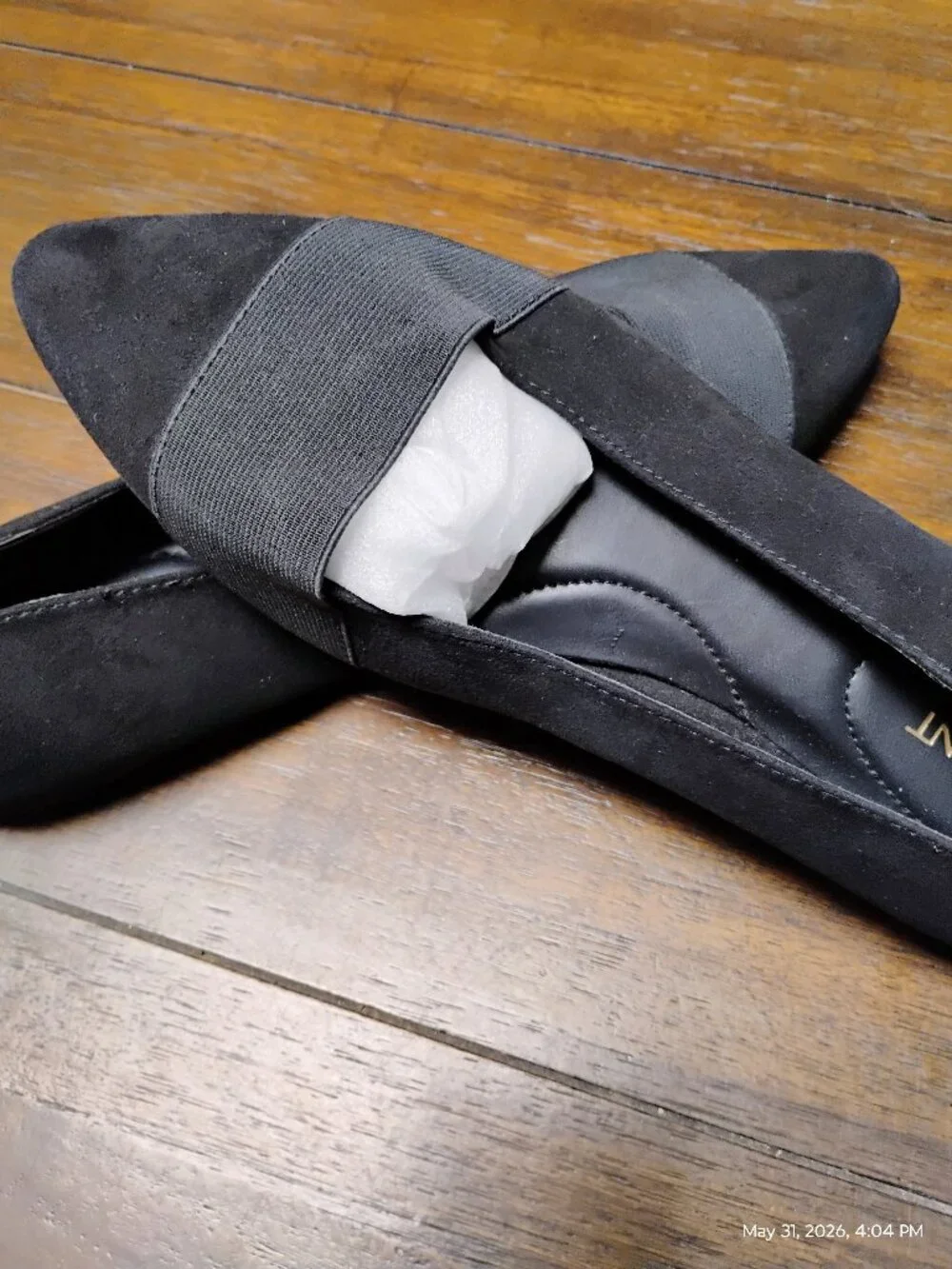 Lane Bryant Women's Black Flats Pointed Toe Shoe NWOT Size 10 Wide